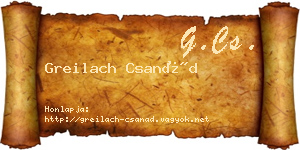 Greilach Csanád névjegykártya